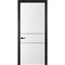 Фото белой двери Лайн 3 с чёрным наличником