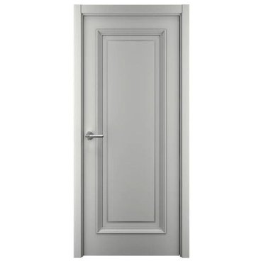 Межкомнатная дверь эмаль Багет 1 серая глухая