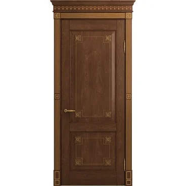 Межкомнатная дверь массив дуба Флоренция кофе глухая