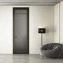 Межкомнатная алюминиевая дверь Loft-S 4 стекло матовое серое