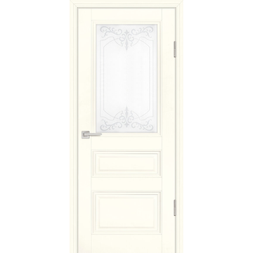 Межкомнатная дверь экошпон Profilo Porte PSC-29 магнолия остеклённая