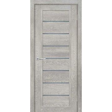 Межкомнатная дверь экошпон Мариам Техно-808 чиаро гриджио стекло сатинат графит