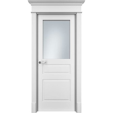 Межкомнатная дверь эмаль Ofram Прима 3 белая остеклённая