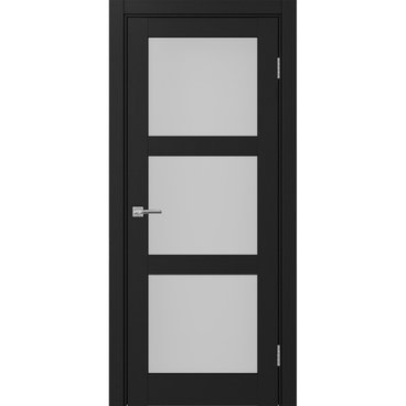 Межкомнатная дверь экошпон Турин 530.222 антрацит остеклённая