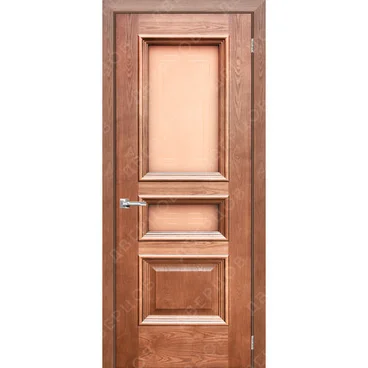 Межкомнатная дверь шпон Равена дуб морёный остеклённая