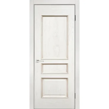 Межкомнатная дверь шпон Альба ясень белый глухая