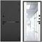 Входная дверь Горизонт чёрный кварц панель зеркало Maxi аляска