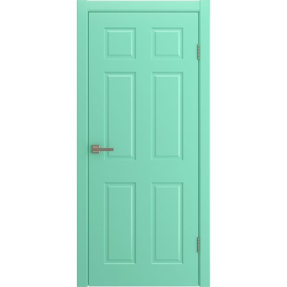 Межкомнатная дверь Дуэт бирюзовая эмаль RAL 6027 глухая
