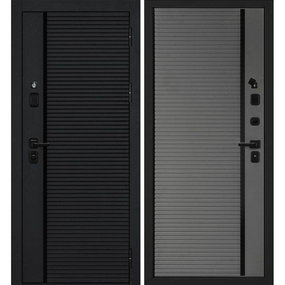 Входная дверь Галактика-173 панель фрезерованная PR-173 серая