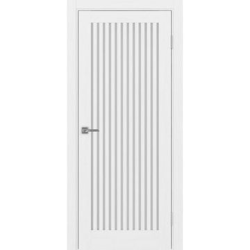 Межкомнатная дверь экошпон Турин 543.2 белый лёд остеклённая