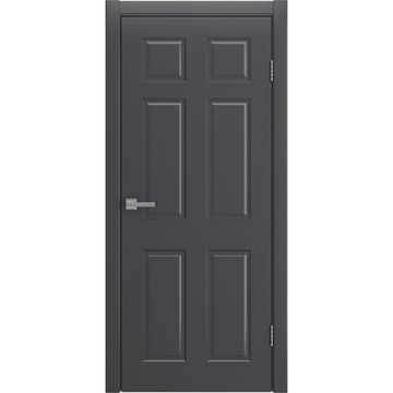 Межкомнатная дверь Дуэт графитовая эмаль RAL 7024 глухая