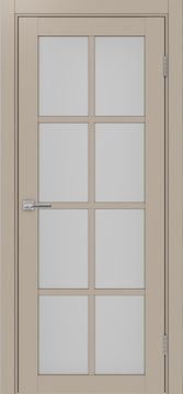 Межкомнатная дверь экошпон Турин 541.2222 мокко остеклённая