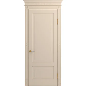 Межкомнатная дверь массив бука Viporte Бьелла ваниль глухая