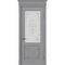 Межкомнатная дверь массив дуба Viporte Флоренция Декор серый жемчуг остеклённая