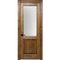 Фото межкомнатной двери массив сосны Дверцов Ливорно тёмный орех остеклённая