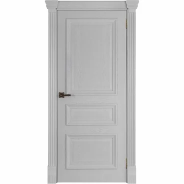 Межкомнатная дверь шпон Барселона дуб перла глухая