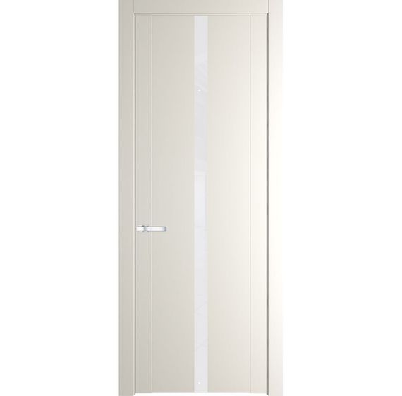 Межкомнатная дверь 1.8P перламутр белый остеклённая