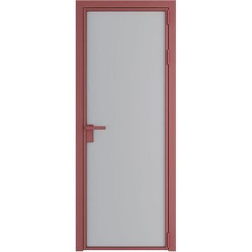 Алюминиевая межкомнатная дверь 1AP красный антрацит лайт грей элегант