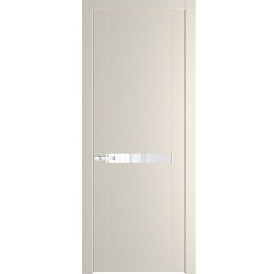 Межкомнатная дверь 1.4P кремовая магнолия остеклённая