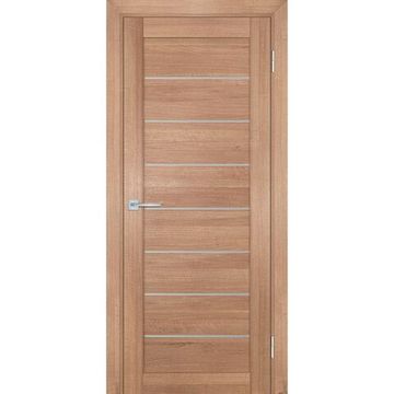 Межкомнатная дверь экошпон Мариам Техно-708 миндаль стекло сатинат белый