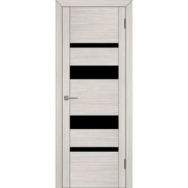 Межкомнатная дверь экошпон Uberture Uniline 30013 капучино велюр остеклённая