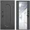 Входная дверь Мэмфис чёрный силк панель зеркало Maxi антрацит