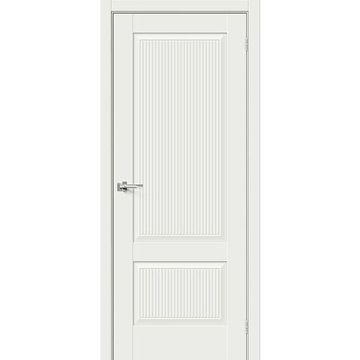Межкомнатная дверь эмалит Прима-12.7 white matt глухая