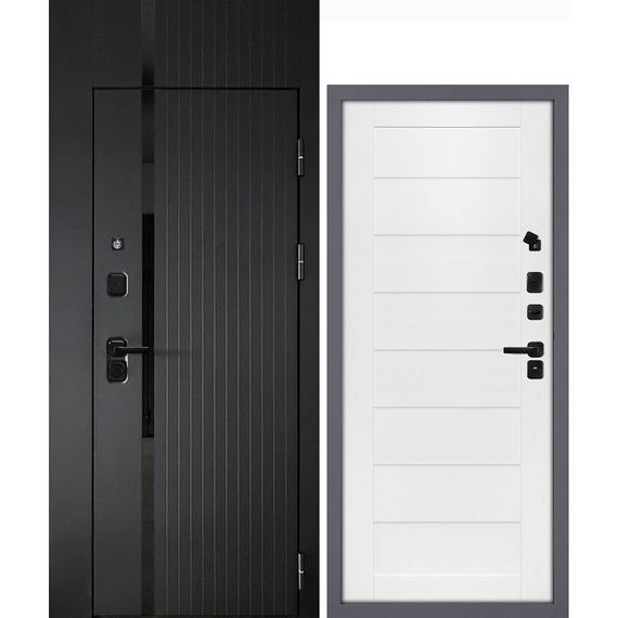 Входная дверь с фальшфрамугой Сити-1Ф панель сборная белоснежная