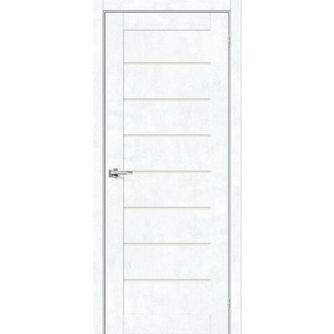 Межкомнатная дверь экошпон Bravo Порта-22 snow art остеклённая