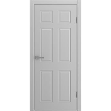 Межкомнатная дверь Дуэт светло-серая эмаль глухая