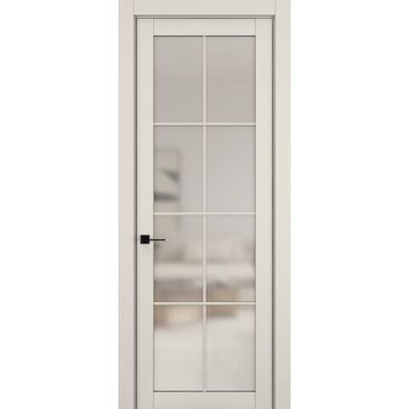 Межкомнатная дверь керамик NC 5 жемчужный остеклённая