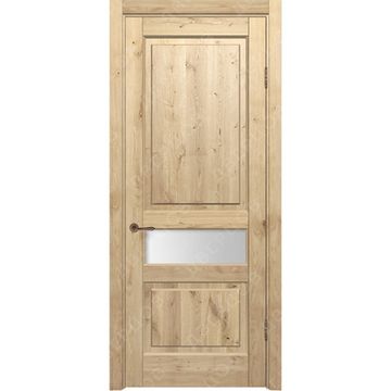 Межкомнатная дверь массив дуба с сучком Дверцов Болонья ПО-1-2 остеклённая