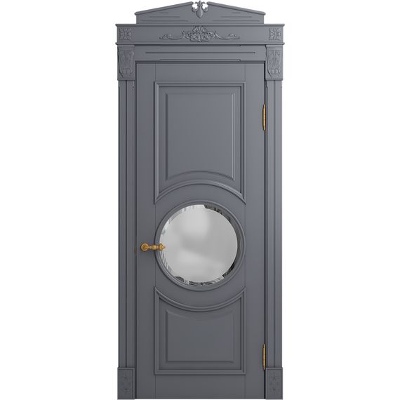 Межкомнатная дверь массив бука Viporte Лацио Амбиенте тауп остекление 4