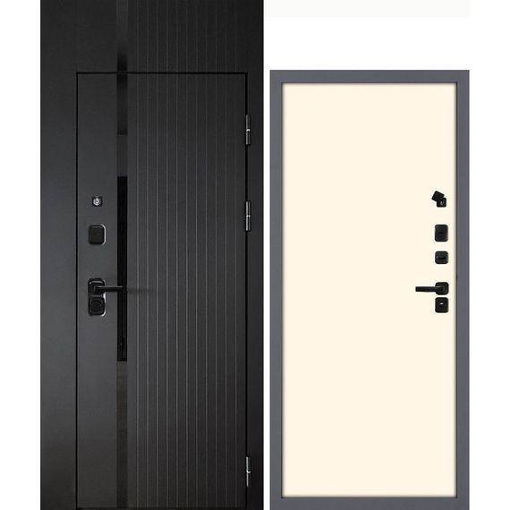 Входная дверь с фальшфрамугой Сити-1Ф панель гладкая магнолия