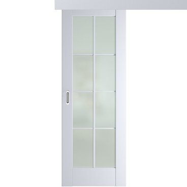 Раздвижная одностворчатая дверь Кобальт 22 аляска остеклённая