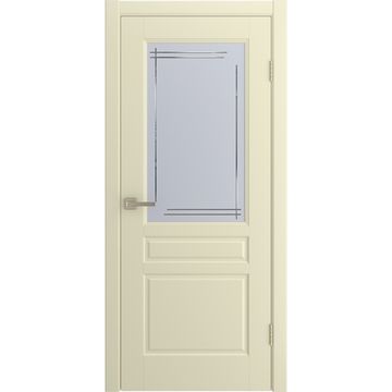 Межкомнатная дверь Бриз жемчуг эмаль со стеклом