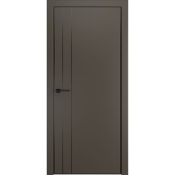 Фото двери пэт Премьер-4 антрацит AL Black глухая