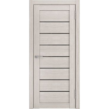 Межкомнатная дверь экошпон Legend ЛУ-7 капучино стекло чёрный триплекс