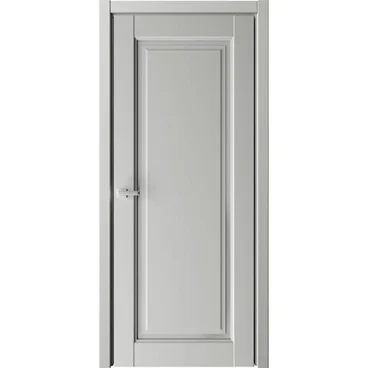 Межкомнатная дверь с парящей филёнкой Эрмитаж 8 винил платина со стеклом
