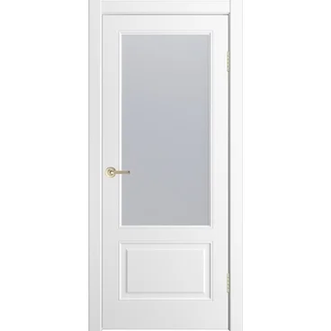 Межкомнатная дверь эмаль Бьянка-2 белоснежная со стеклом