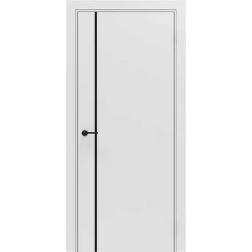Межкомнатная дверь Porta ПТА-50.11B белая Shellac White чёрный лампас с молдингом