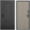 Входная дверь Шэбби чёрный силк панель гладкая варм грей