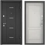Фото входная cтальная дверь Torex Delta PRO MP DL-1 темно-серый букле графит D6-27 ПВХ бьянко