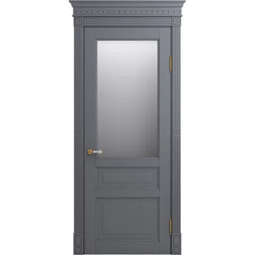 Межкомнатная дверь массив бука Viporte Бергамо тауп остеклённая