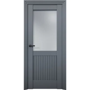 Межкомнатная дверь Никель 3 антрацит со стеклом