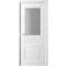 Фото межкомнатной двери эмаль Albero Стиль 2 белая остеклённая