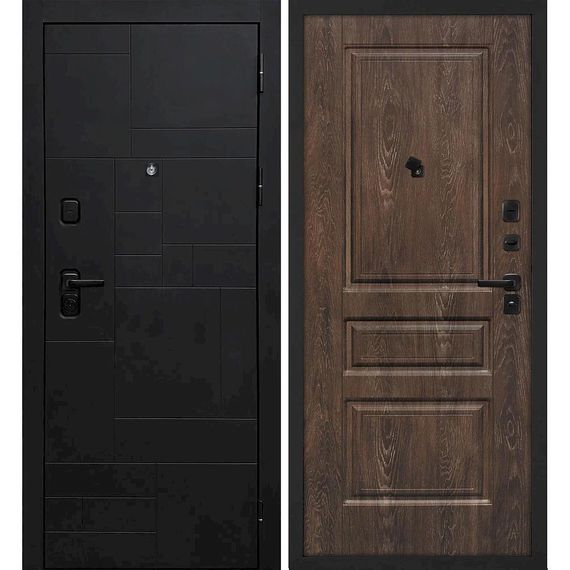 Входная дверь Лабиринт-201 панель фрезерованная дуб корица
