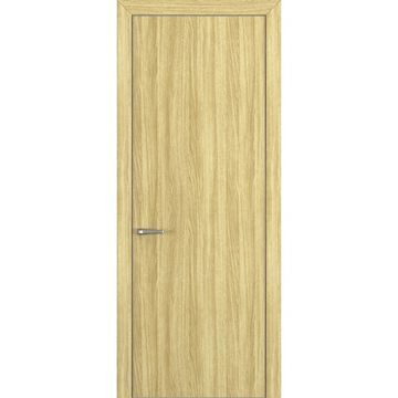 Межкомнатная дверь Квалитет К7 дуб натуральный с алюминиевой кромкой