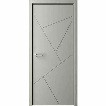 Межкомнатная дверь эмаль Геометрия 2 серая глухая