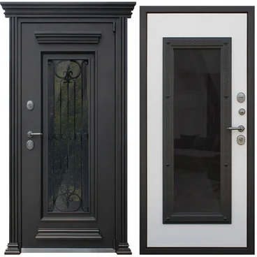 Входная уличная дверь Grand Luxe с окном
